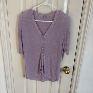 Vintage glitter purple ribbed cardigan 90s * accepting offers
